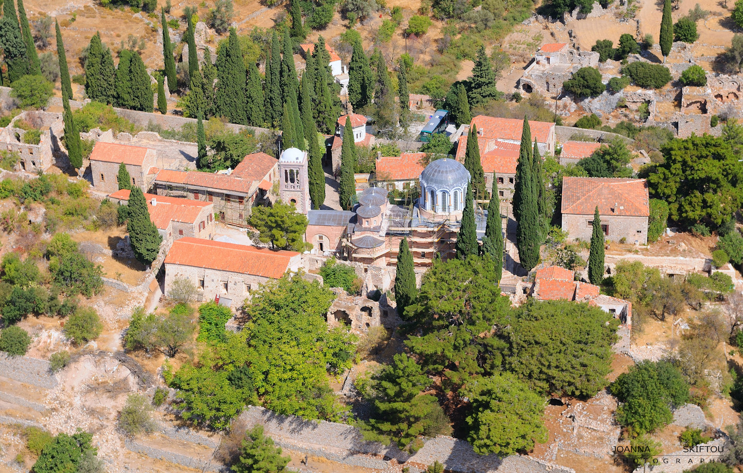 Αεροφωτογράφηση απο την φωτογράφο Ιωάννα Σκυφτού, Νέα Μονή, Χίος